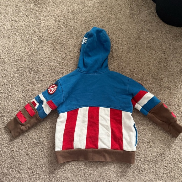 Disney Toddler 3T Captain America Mask Hoodie - Picture 7 of 8